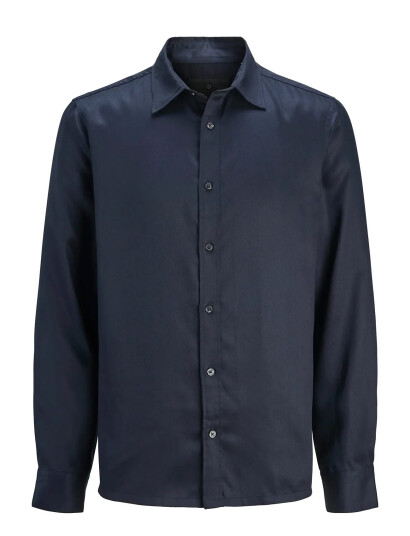 Jack & Jones Jprblamilo L/S Shirt Styd Aw24 - Navy - M Jack & Jones Jprblamilo L/S Shirt Styd Aw24 - Navy - M