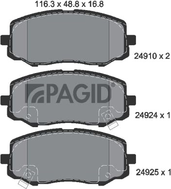 PAGID T1907N Bremseklosser PAGID T1907N Bremseklosser