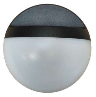 Outlet: 12W LED vegglampe IP54 utendørs rund sort inkl. lyskilde