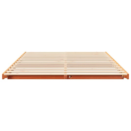 Gulvbedramme Voksbrun 140 x 210 cm Heltre furu