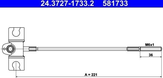 ATE 24.3727 1733.2 Tautrekk håndbremse ATE 24.3727 1733.2 Tautrekk håndbremse