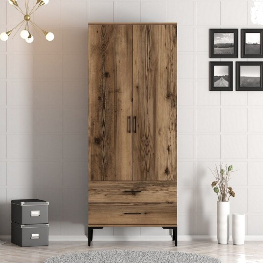 Kumsal Garderobe 80 cm - Valnøtt