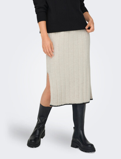 ONLY Onlchick Stitch Mv Skirt Knt - Cream - XS