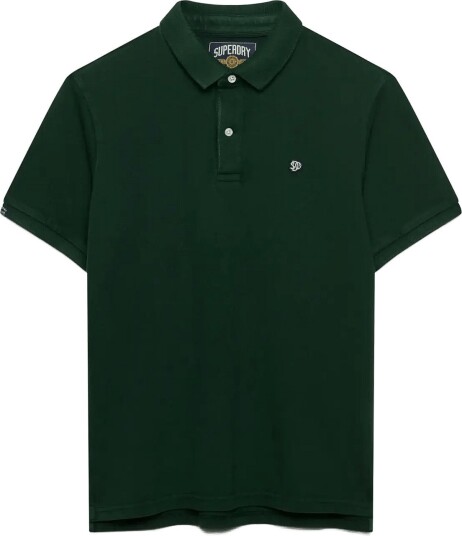Superdry Vintage Destroy Polo   Green   XL