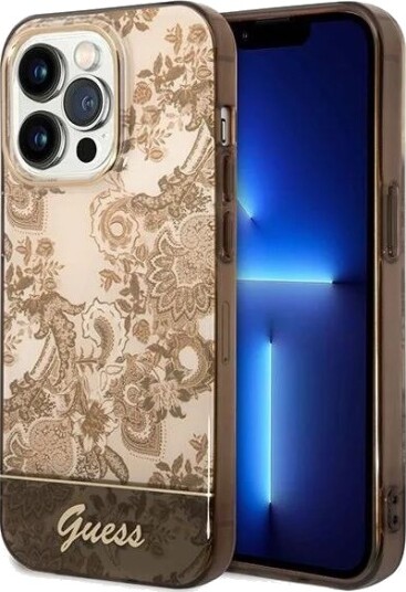 GUESS GUHCP14LHGPLHC iPhone 14 Pro 6.1" ocher hardcase Porcelain Collection