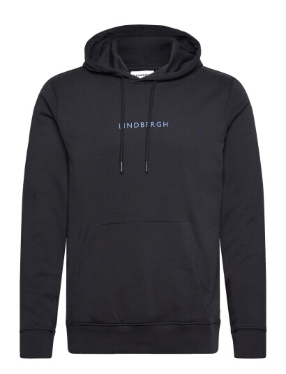 Lindbergh Logo Chest Print Hoodie Sweat Black S