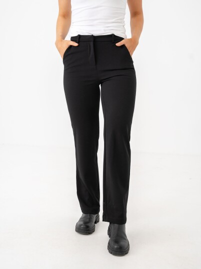 Vero Moda Zamira Mid Waist Straight Pant Sort M/34