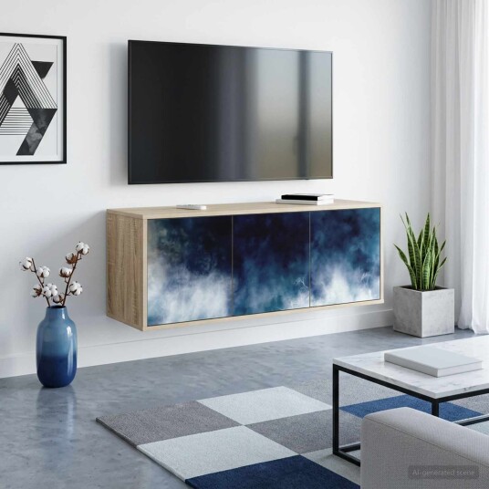 vidaXL Vegghengt TV skap RAALTE 102 x 33 x 40 cm Sonoma eik vidaXL Vegghengt TV skap RAALTE 102 x 33 x 40 cm Sonoma eik