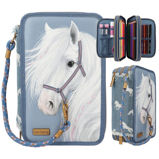 Miss Melody Triple Pencil Case DENIM  0412871 