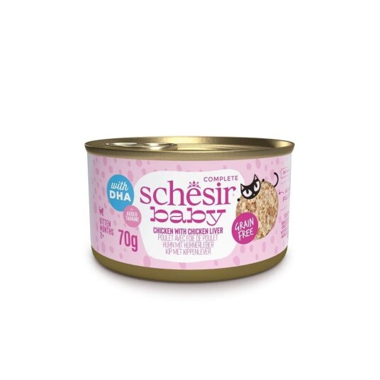 Schesir Kitten Baby Kylling & Kyllinglever 70 G