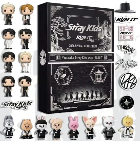 KPOP grupper adventskalender 2026 akryl nedtellings blindboks med 24 rom