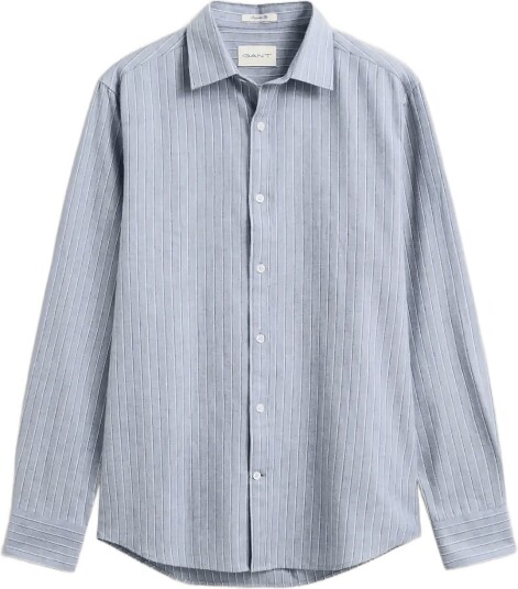 Gant Reg Flannel Melange Stripe Shirt LT BLUE MELANGE XL