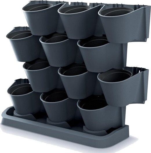 Blomsterpotte Prosperplast Cascade Garden, Ø 19 Cm, Antrasitt Blomsterpotte Prosperplast Cascade Garden, Ø 19 Cm, Antrasitt