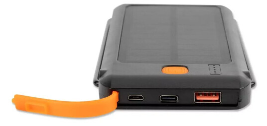 4smarts TitanPack Flex 18W Powerbank 10 000 mAh med solcelle - USB-C & USB-A - Svart 4smarts TitanPack Flex 18W Powerbank 10 000 mAh med solcelle - USB-C & USB-A - Svart