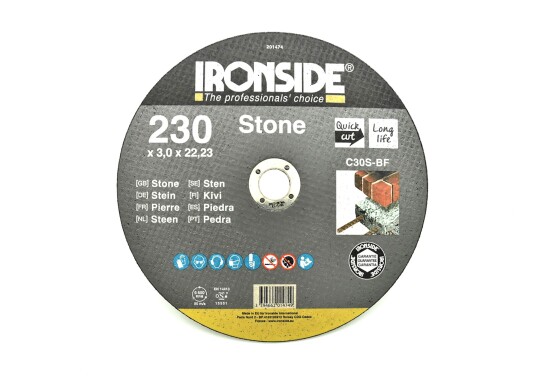 Ironside 201474 Kappeskive stein 230 x 3,0 x 22 mm Maskintilbehør & forbruk