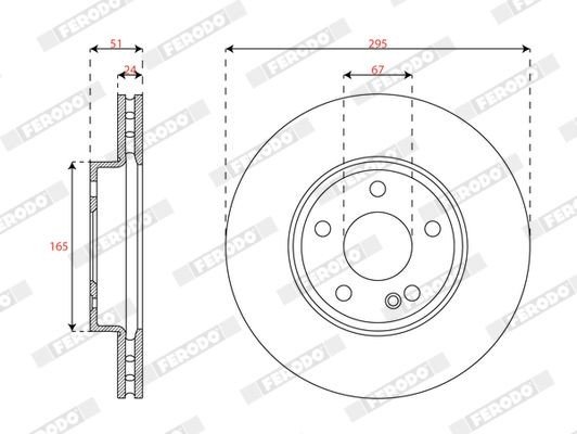Bremseskive FERODO DDF3033C