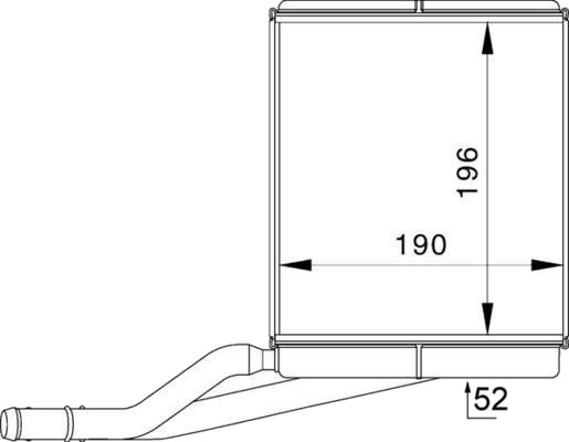 MAHLE AH 228 000P Varmeapparat register MAHLE AH 228 000P Varmeapparat register