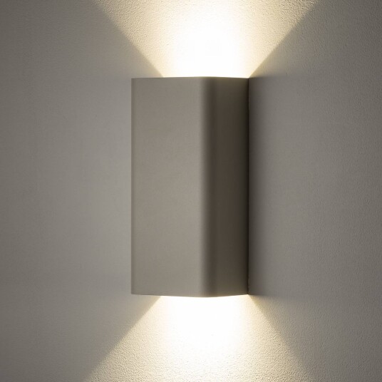 Euluna Vegglampe Bergen lys grå metall 23 cm høy GU10 Euluna Vegglampe Bergen lys grå metall 23 cm høy GU10