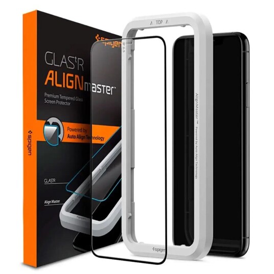 Spigen Skjermbeskyttelse iGlass for iPhone 11 Pro - Svart Kant
