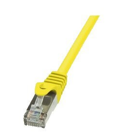 Logilink Koblingskabel Rj-45 Hann Til Rj-45 Hann 50 Cm Foliebelagt Uskjermet Tvinnet Kabelpar F/Utp Cat 5E Gul