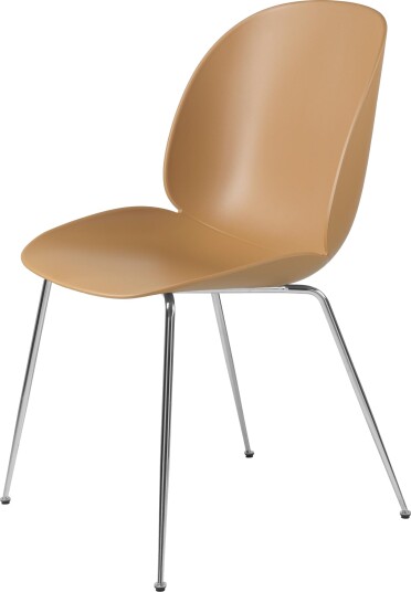 Gubi Beetle Spisestol Konisk Base Krom/Amber