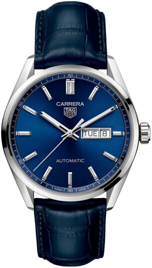 TAG Heuer Herreklokke WBN2012.FC6502 Carrera Blå/Lær Ø41 mm TAG Heuer Herreklokke WBN2012.FC6502 Carrera Blå/Lær Ø41 mm