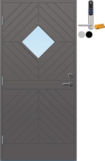 Ytterdør Bygg1 Trysil med Yale Doorman Classic Home