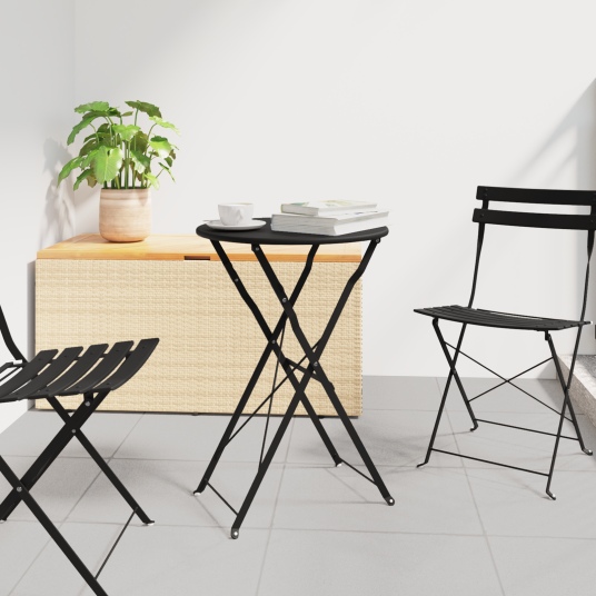 Sammenleggbart Bistrobord Antrasitt Ø50x71 cm Pulverlakkert Stål Sammenleggbart Bistrobord Antrasitt Ø50x71 cm Pulverlakkert Stål
