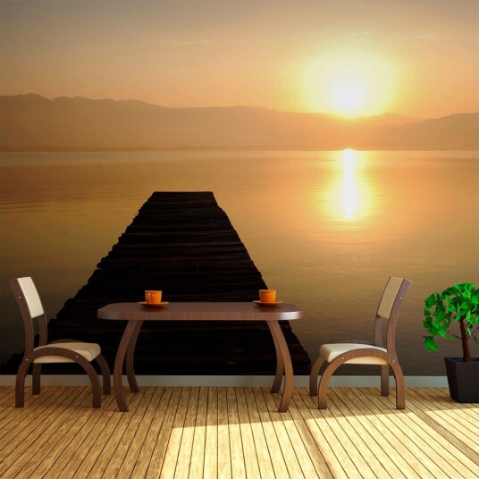 Fototapet XXL Jetty Lake Sunset 550x270 - Artgeist sp. z o. o.