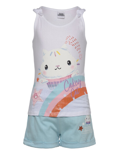 Gabby"s Dollhouse T Shirt + Short White 104