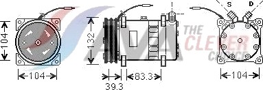 AVA COOLING SYSTEMS UVAK056 AC-kompressor