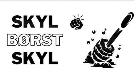 Skilt Toilet "Børst Skyl Børst" 15X8,5 Cm Aluminium Hvid Skilt Toilet "Børst Skyl Børst" 15X8,5 Cm Aluminium Hvid