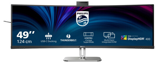 Philips 49" Curved 32:9 VA Skjerm 5120x1440 med HDR og Innebygde Høyttalere Philips 49" Curved 32:9 VA Skjerm 5120x1440 med HDR og Innebygde Høyttalere