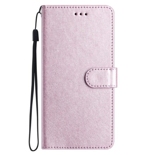 Oem Flipdeksel med Kortholder og Stativ for iPhone 16 Pro Max – Roségull