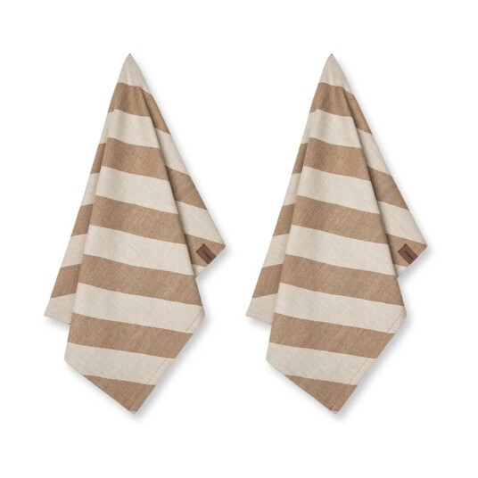 Humdakin Recycled kjøkkenhåndkle 45 x 70 cm 2-pakning Beige candy