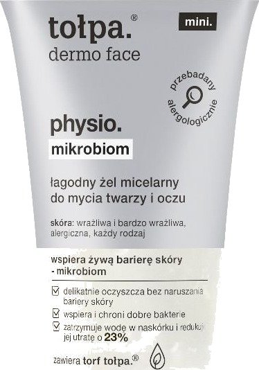 Tolpa Micellar Gel For Ansikt Og Øyne Physio Microbiome 75 Ml