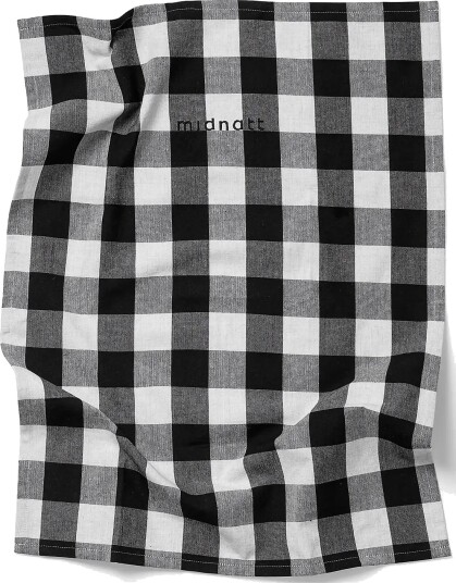 Midnatt Tea Towel Checked B/W Black 50X70 Midnatt Tea Towel Checked B/W Black 50X70