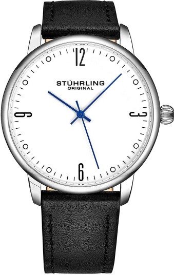 Stührling Original Herreklokke 3997B.1 Symphony Hvit/Lær Ø40 mm