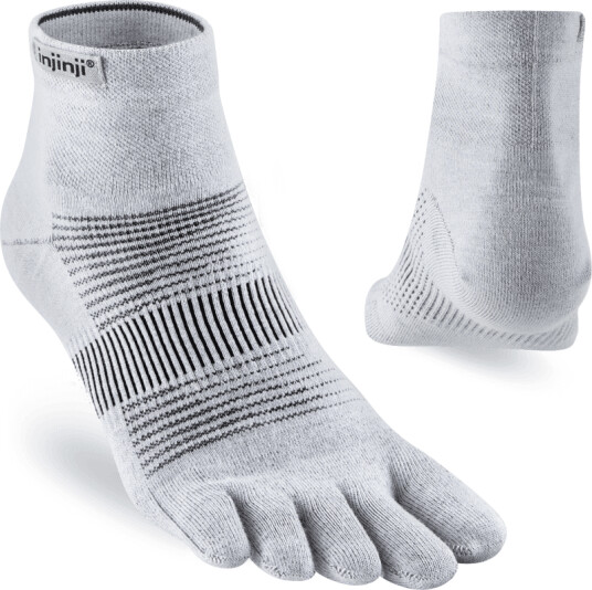 Injinji Men's Run Lightweight Mini-Crew L, Grey Injinji Men's Run Lightweight Mini-Crew L, Grey