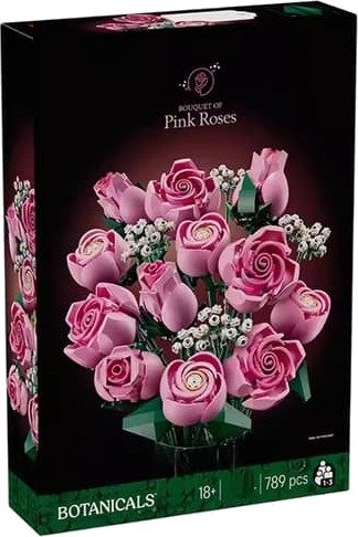 Lollanda Botanicals Vakker Rosa Bukett Byggesett, Inkluderer Blomsterpynt, En Naturlig Gave
