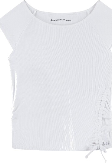 Abercrombie & Fitch T skjorte Rib Bright White Abercrombie & Fitch 9 10 år 134 140 T skjorte Hvit