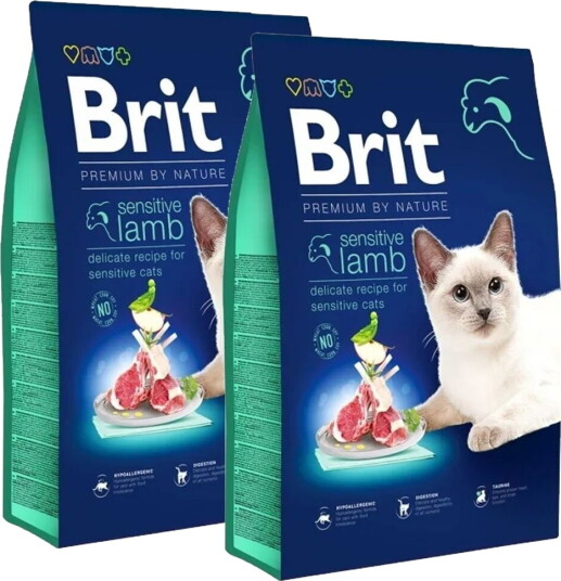 Brit Premium Tørrfôr By Nature Cat Sensitive Lamb 2X8 kg