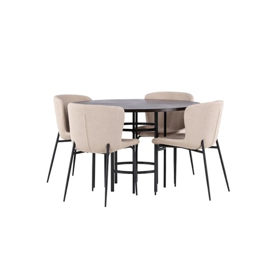 Venture Home Spisegruppe Venture Home Copenhagen Ø 115 cm med 4 Modesto Stoler GR23203