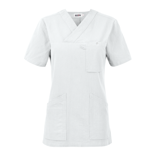 Smila Workwear Dame Carin Bluse Hvit 1 stk SBG-77802-99 XXS