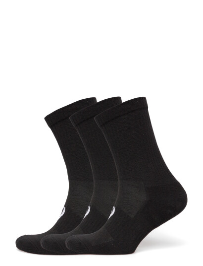 Asics 3 Pack Crew Sock Black XL Asics 3 Pack Crew Sock Black XL