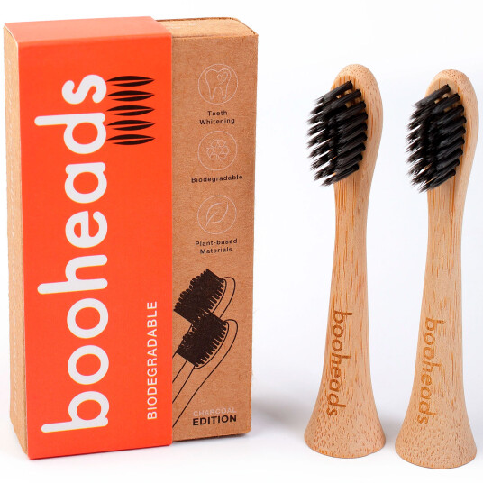 Booheads Bambus Charcoal Børstehoder For Philips 2 stk.