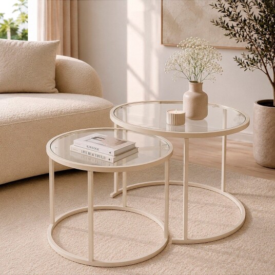 Hanah Home   Salongbordssett Lumeen   Beige