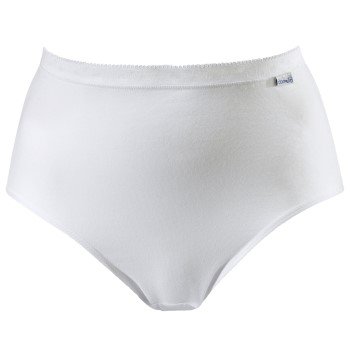 Damella Truser Classic Cotton Midi Brief Hvit bomull Large Dame Damella Truser Classic Cotton Midi Brief Hvit bomull Large Dame