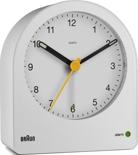 Braun BC22 Quartz vekkerklokke Hvit, Gult