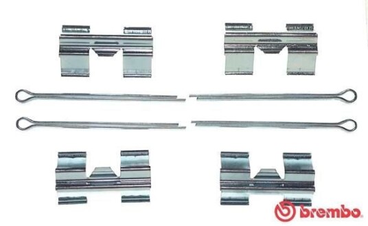 Tilbehørsett, skivebremse belegg BREMBO A 02 257 Tilbehørsett, skivebremse belegg BREMBO A 02 257